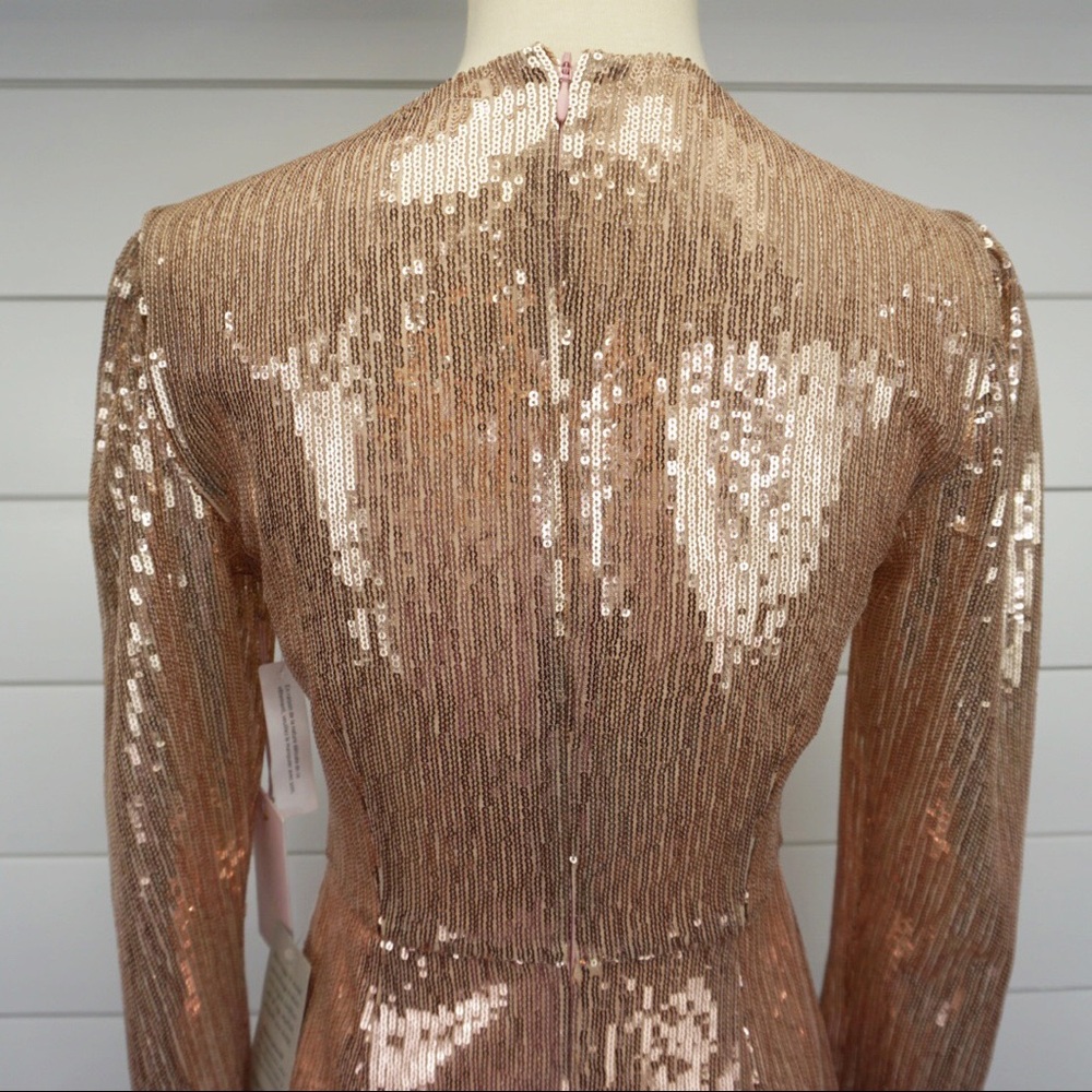 RACHELL PARCELL Pink Bride Ombré Sequin Dress NWT - Picture 4 of 12